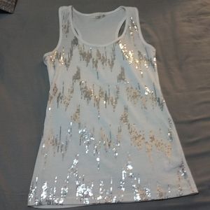 White sparkle top